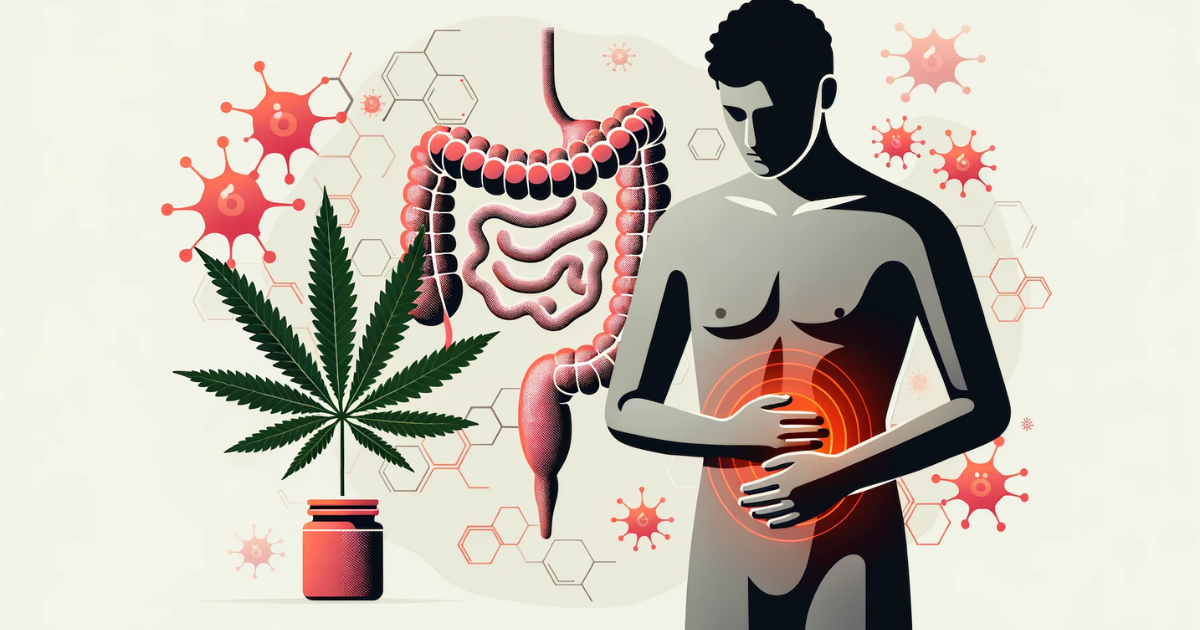 Size: 1200x630 create image showing Medical Cannabis for Ulcerative Colitis Treatment